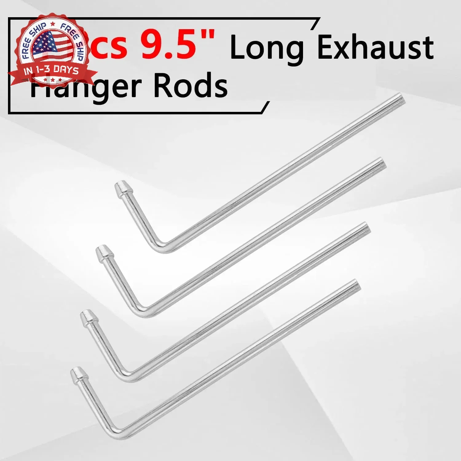 Exhaust Hanger Rods 4 Pcs 9.5″ Long 90 Degree Degree Bent Weld On Exhaust Hanger
