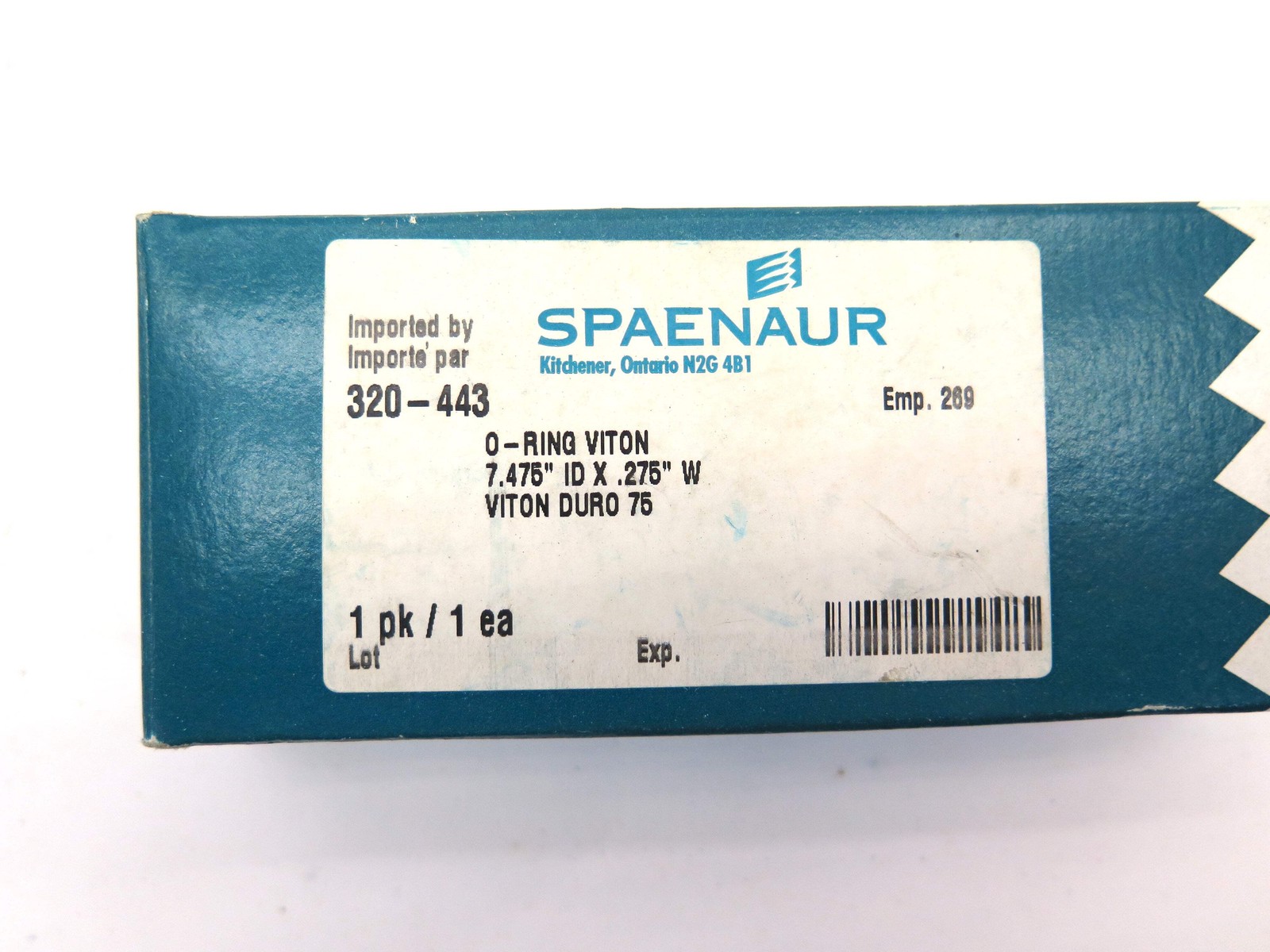 Spaenaur 320-443 O-Ring Viton Duro 75. 7.475 ID X .275 W
