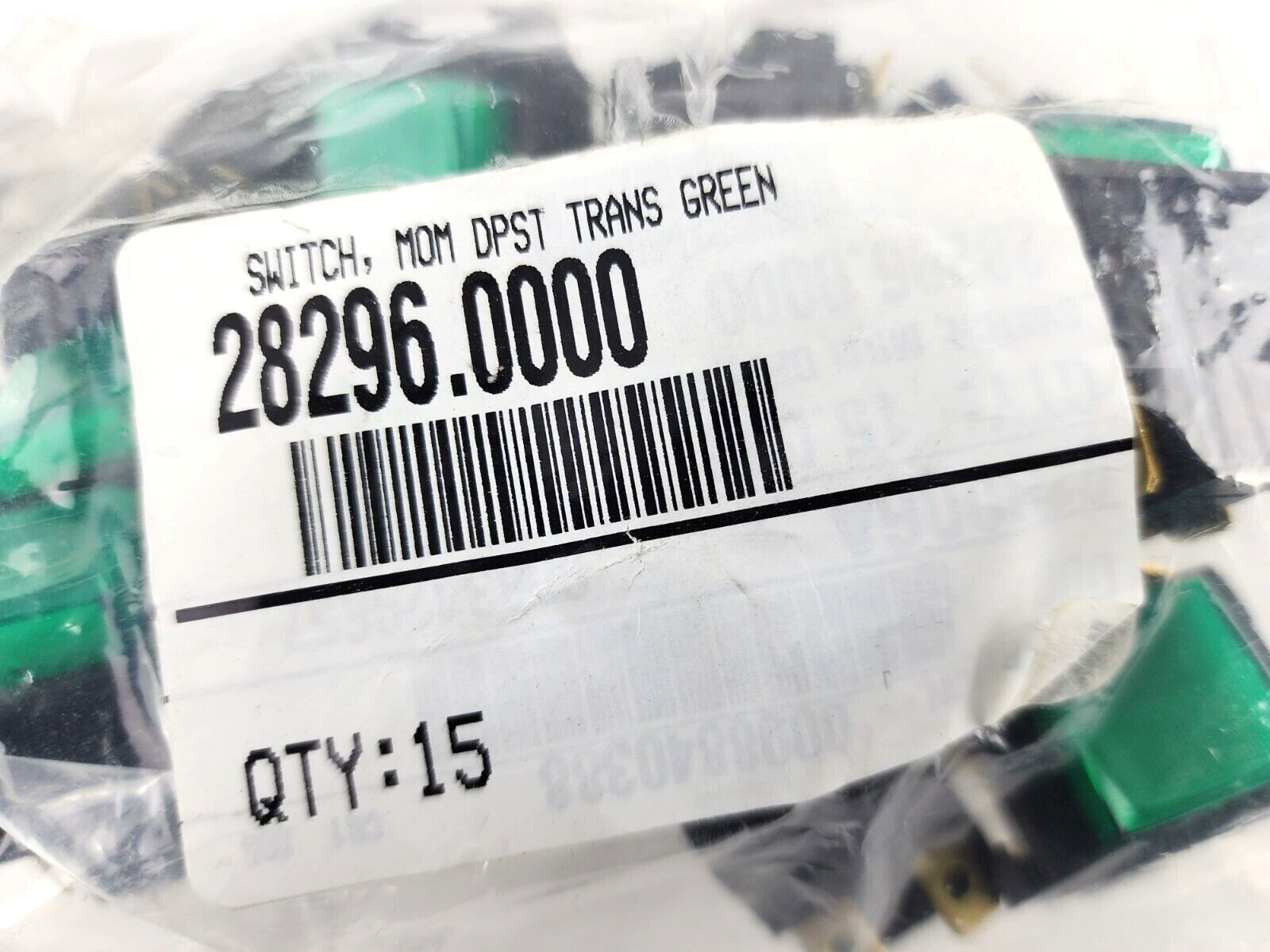 2pcs Bunn 28296.0000 Momentary Push Switch Dispenser DPST Green
