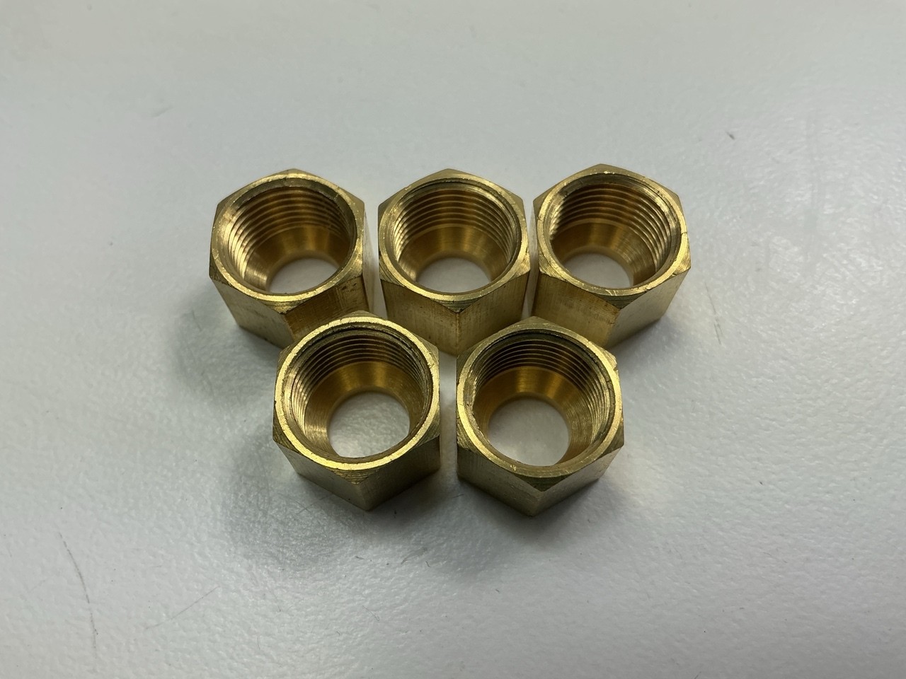 (5) Edelmann 161500 Tube Compression Nut Fittings 5/16″ Tube Size