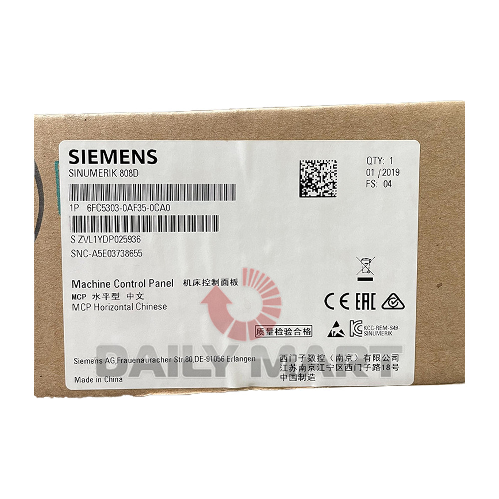 New In Box SIEMENS 6FC5303-0AF35-0CA0 808D CNC MCP Operation Panel