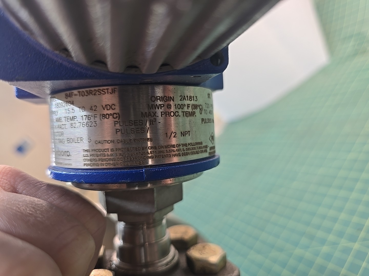 FOXBORO 84F VORTEX FLOW METER 3″ SS PESSCO 84F-T03R2SSTJF
