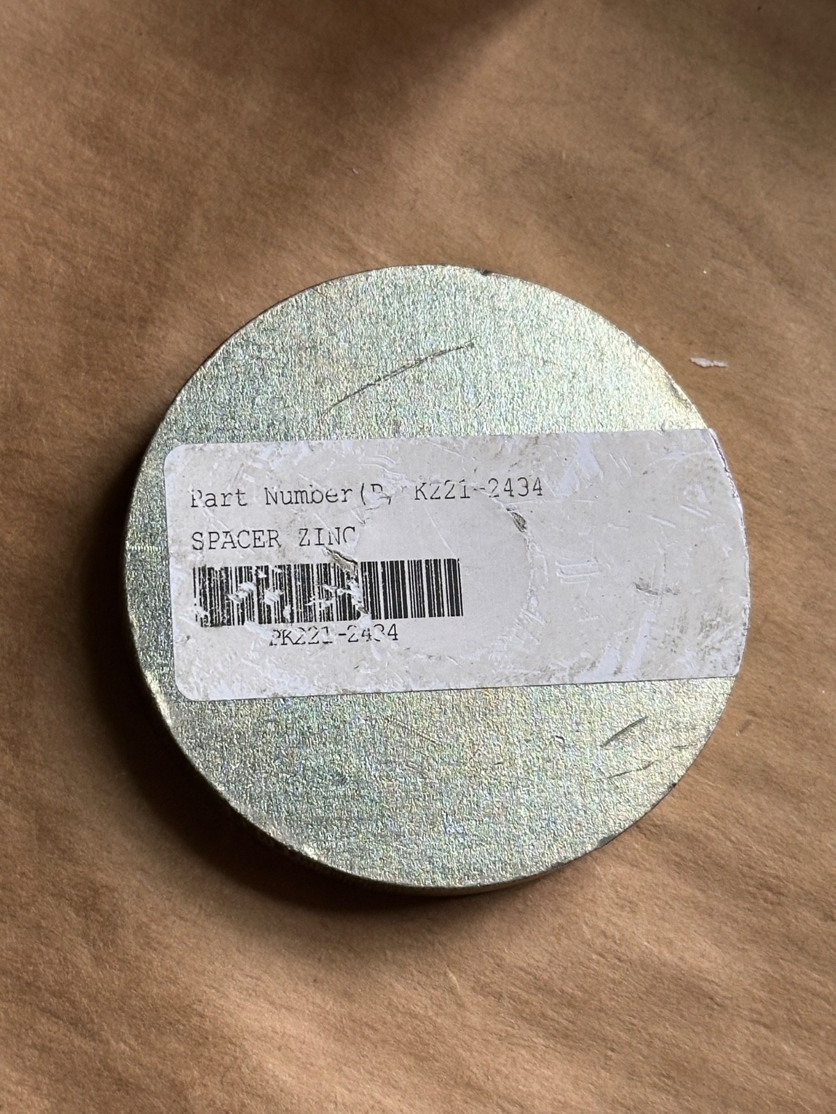K221-2434 Spacer Zinc – Round 17X63X10 STL