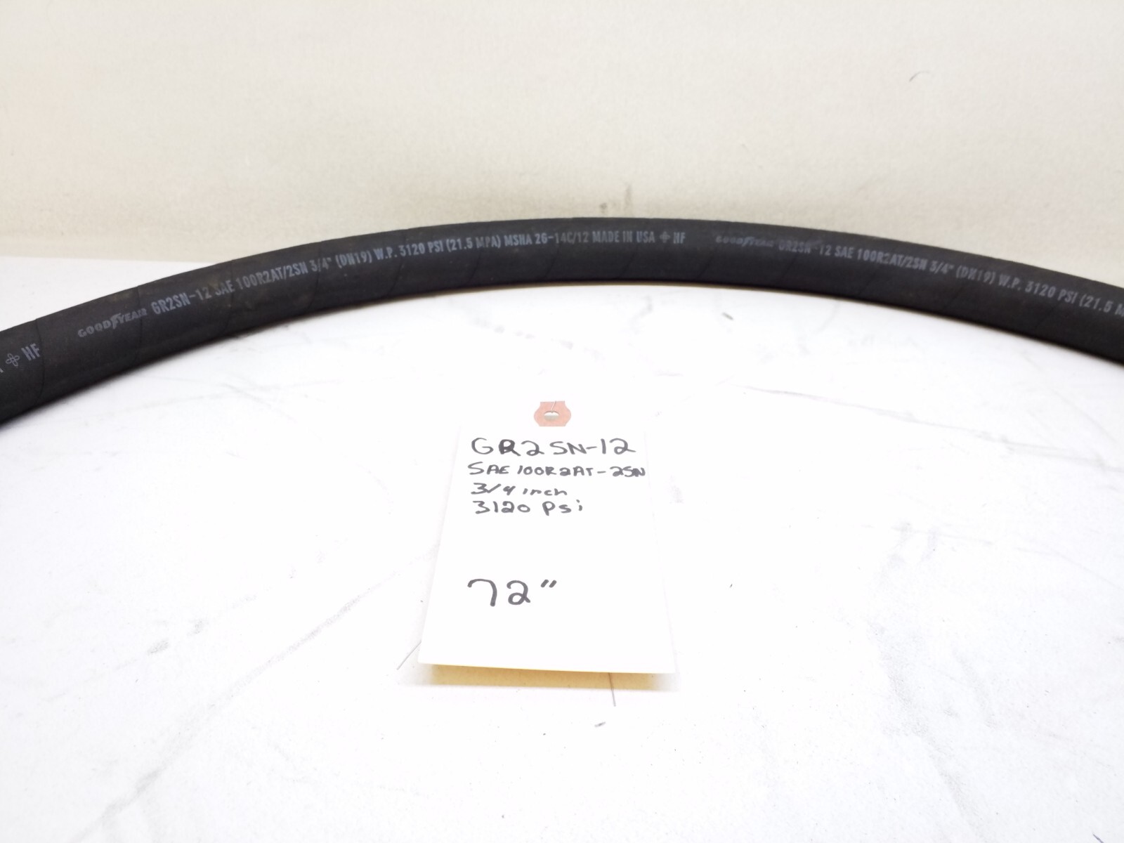 GR2SN-12 GOODYEAR Hydraulic Hose SAE100R2AT-2SN 3/4″ 72 Inches Long 3120 PSI