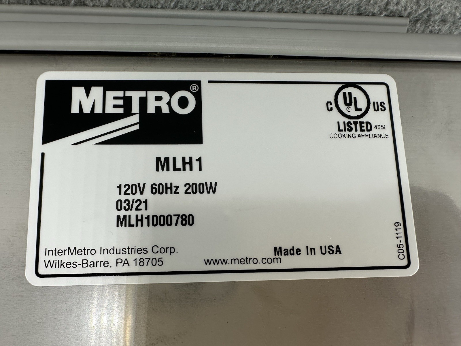 METRO MLH1 – Mightylite Heater For ML300, ML400/ML180 & ML180XL – Partition 120V