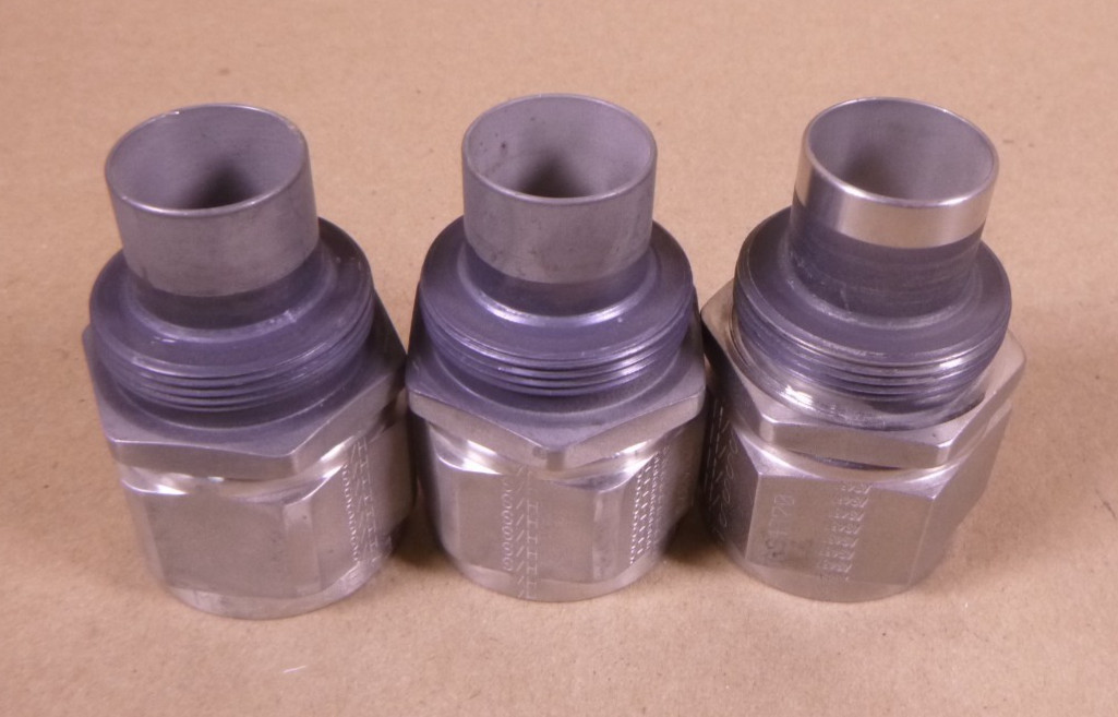 (3x) MS27386-16C Tube To Hose Straight Adapter , 4730-00-933-0713