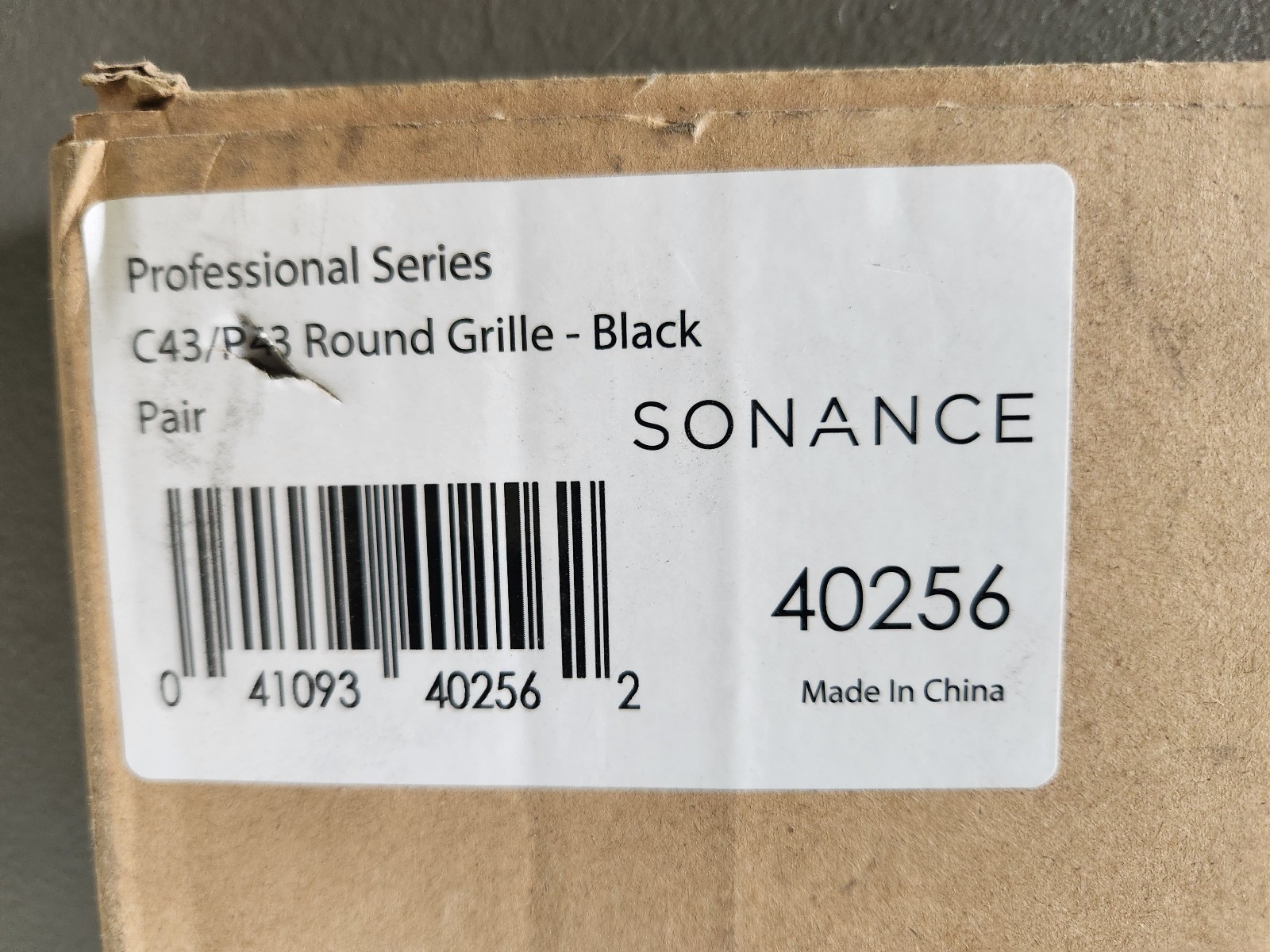 Sonance Round Grille For Pro Series C43/P43 (1 Pair) | Black 40256