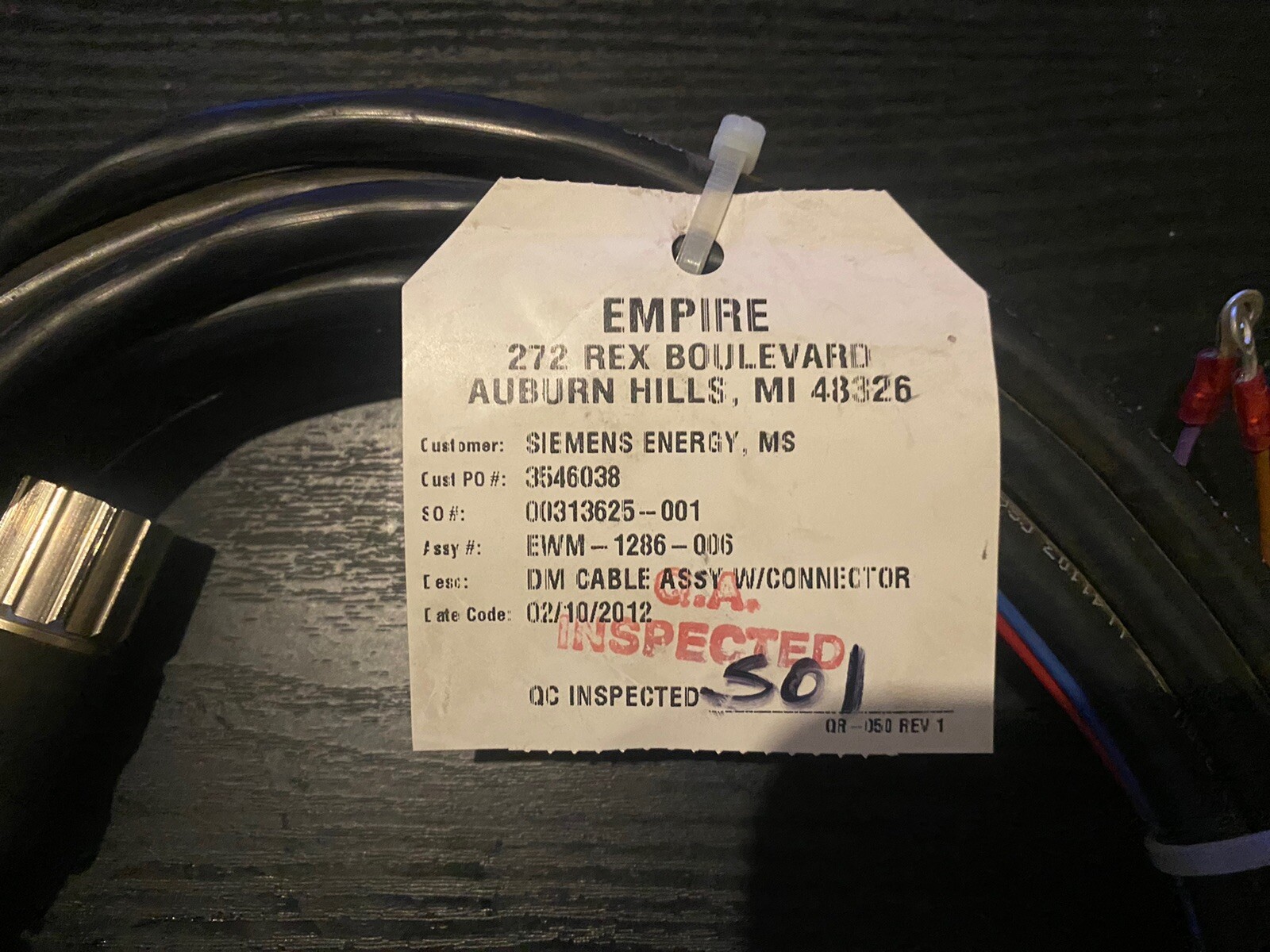Empire EWM-1286-006 DM Cable ASSY W/CONNECTOR🔥🔥Brand New 🔥🔥🔥