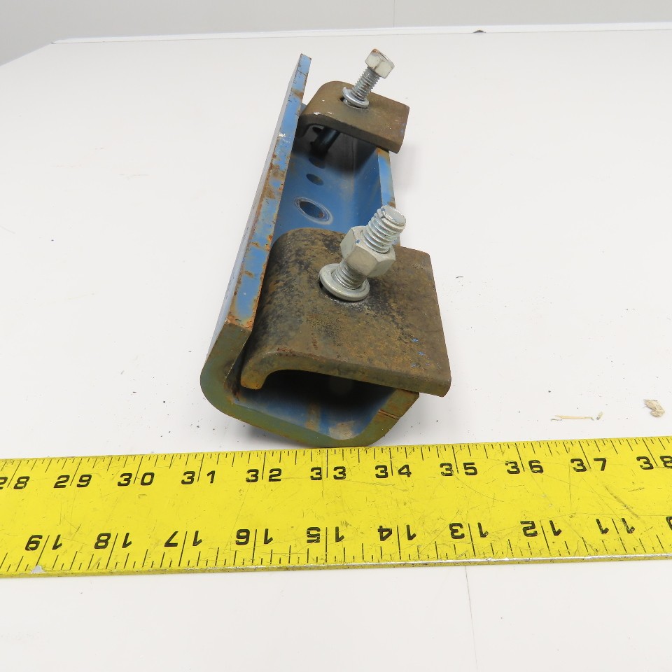 Gorbel Style Under Beam Hanger Bracket 14″ x 3″ x 1-3/4″ W/ Flange Clamps
