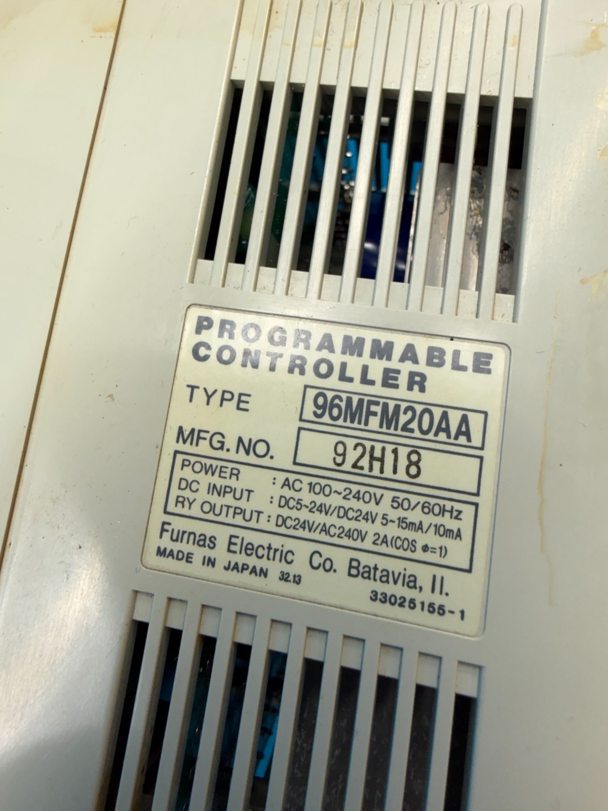 Furnas Electric 96MFM20AA 50/60HZ 100-240V Programmable Controller