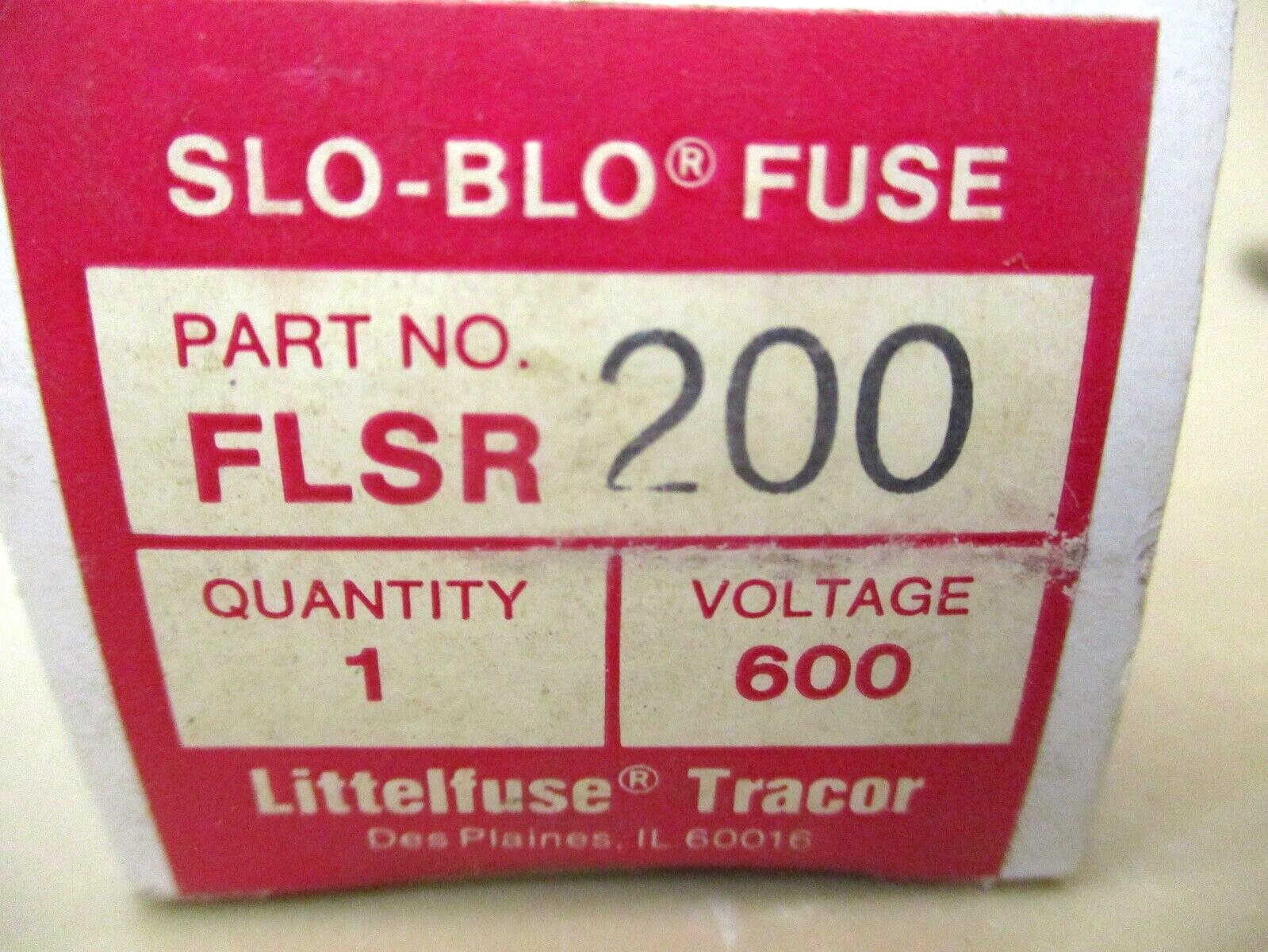 Littelfuse Tracor FLSR200 Slo-Blo Fuse Time Delay Dual Element RK5 Fuse 46465WVS