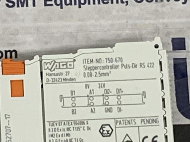Wago Stepper Controller – 750-670 – RS-422 w/Warranty