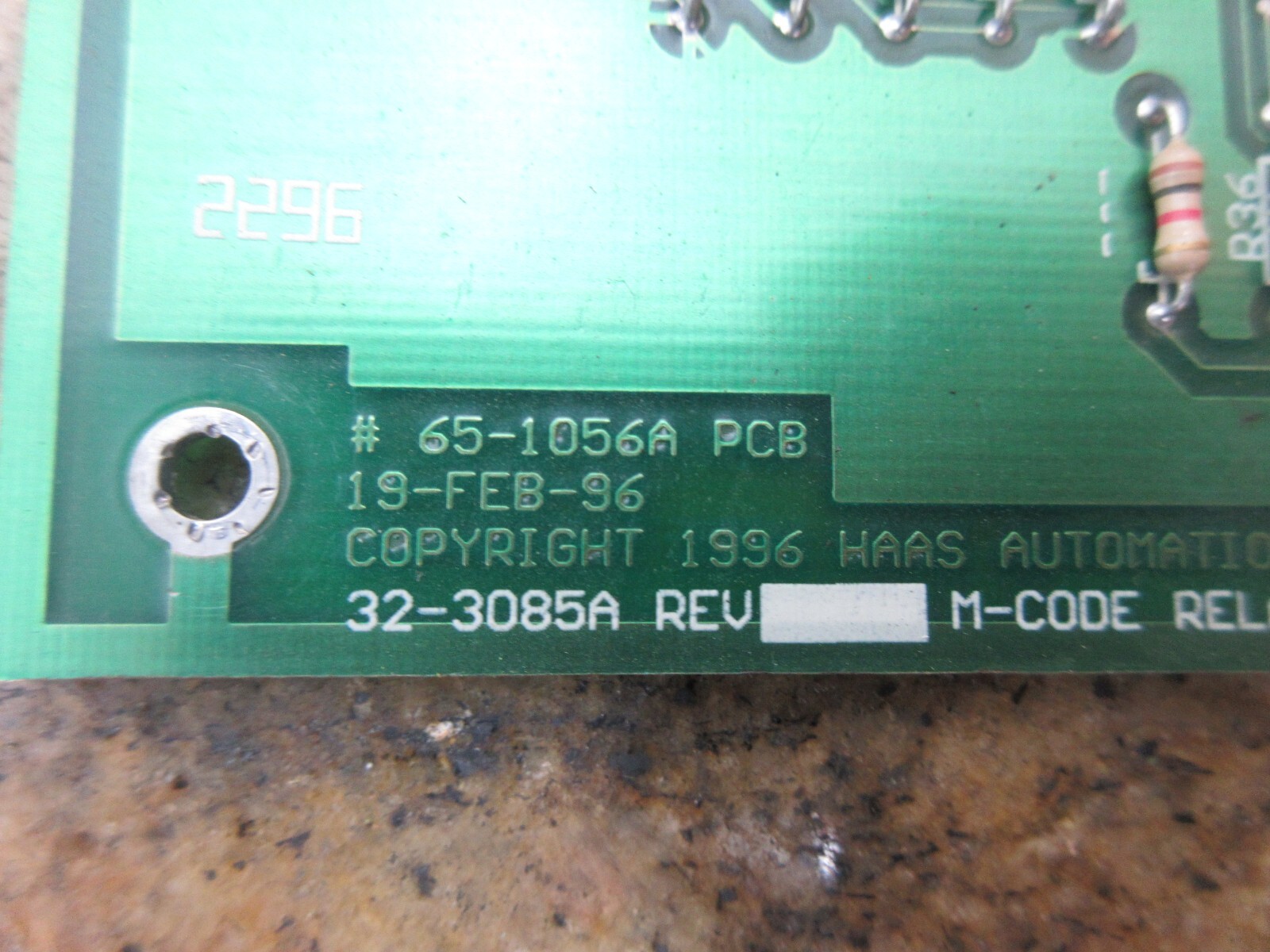 HAAS M-CODE CIRCUIT BOARD 65-1056A 32-3085A