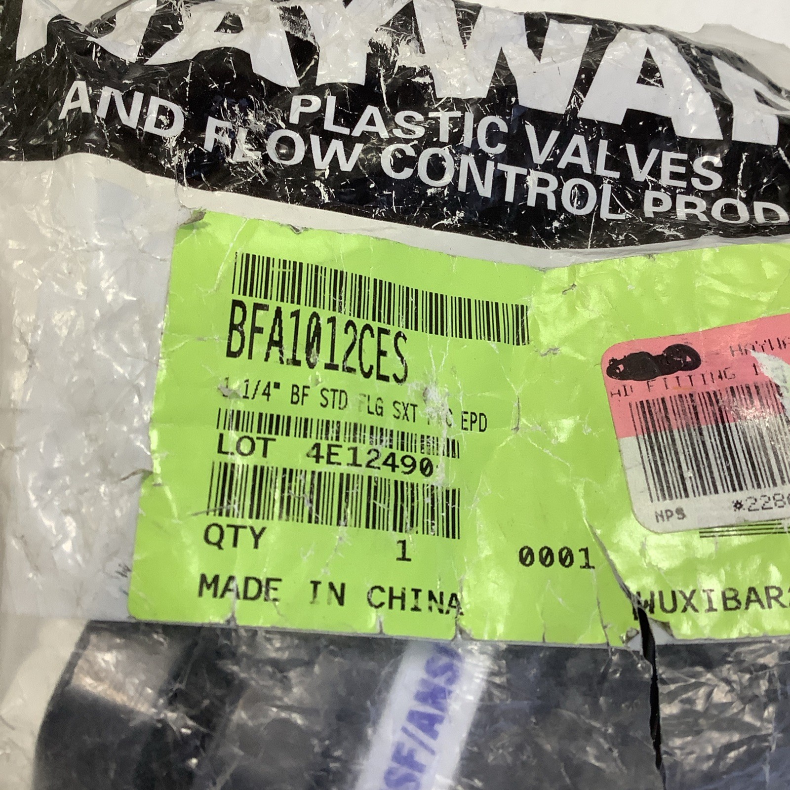 Hayward, BFA1012CES, 1-1/4″ BF STD FLG PVC EPD WUXIBAR2 Bulkhead Tank Fitting