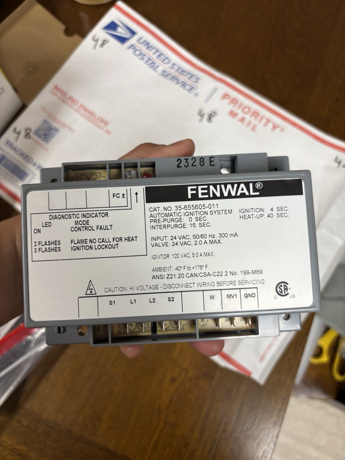 Fenwal 35-655605-011 Ignition Control 24v Hot Surface Ignition