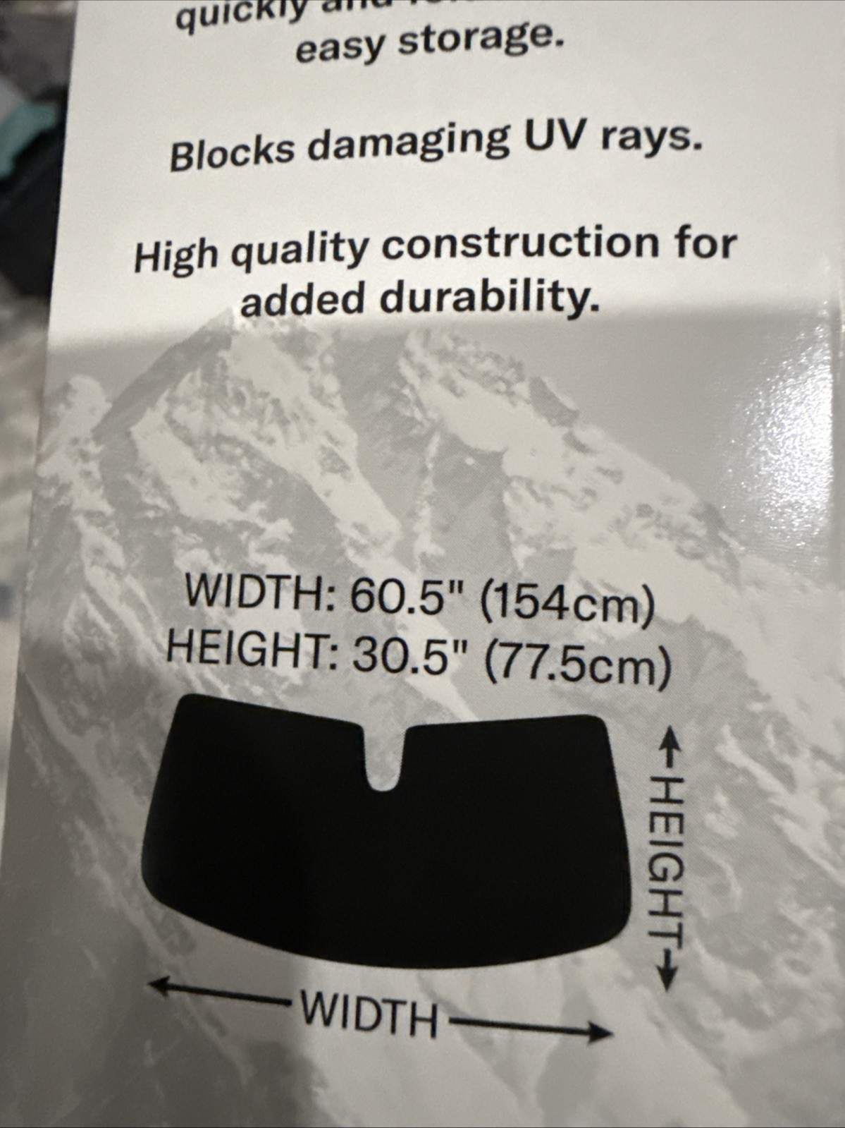Genuine Dickies 41311WDI Truck Smoke Universal Accordian Sunshade Ford Chevy Ram