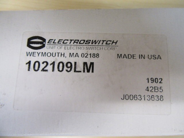 Electroswitch 102109LM Rotary Switch