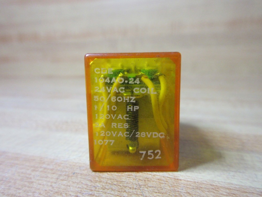 Cornell Dubilier 104AO-24V AC CDE Relay 104AO-24
