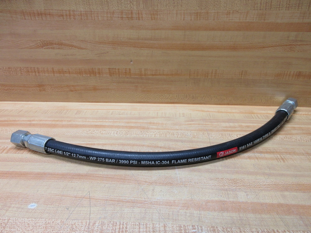 Jason Industrial 5161-08 Hydraulic Hose Assembly 5161 24″ OAL