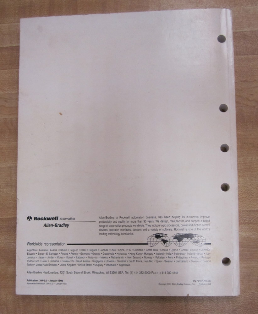 Allen Bradley 1394 Digital AC Motion Control Manual