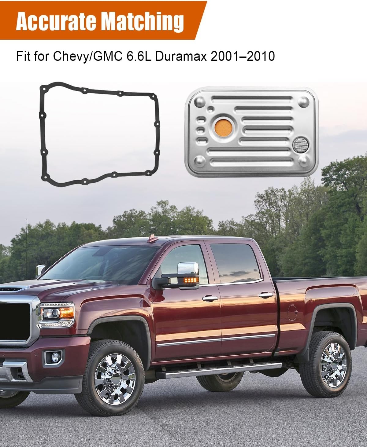 29537965 Transmission Filter Kit with Gasket Fit for Chevrolet GMC 6.6L Duramax