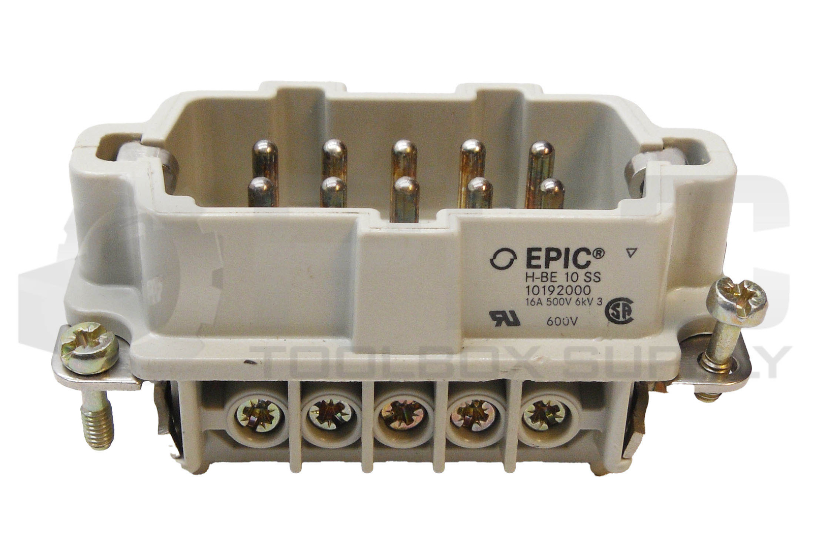 LOT OF 2 EPIC 10192000 MALE INSERT CONNECTOR 16A 500V H-BE 10 SS