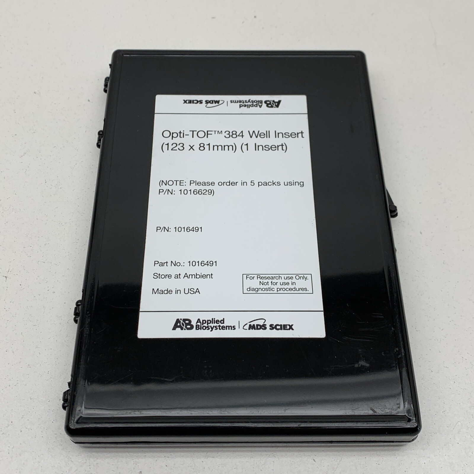 Applied Biosystems MDS Sciex 1016491 Opti-TOF Insert 384-Well 123 x 81mm