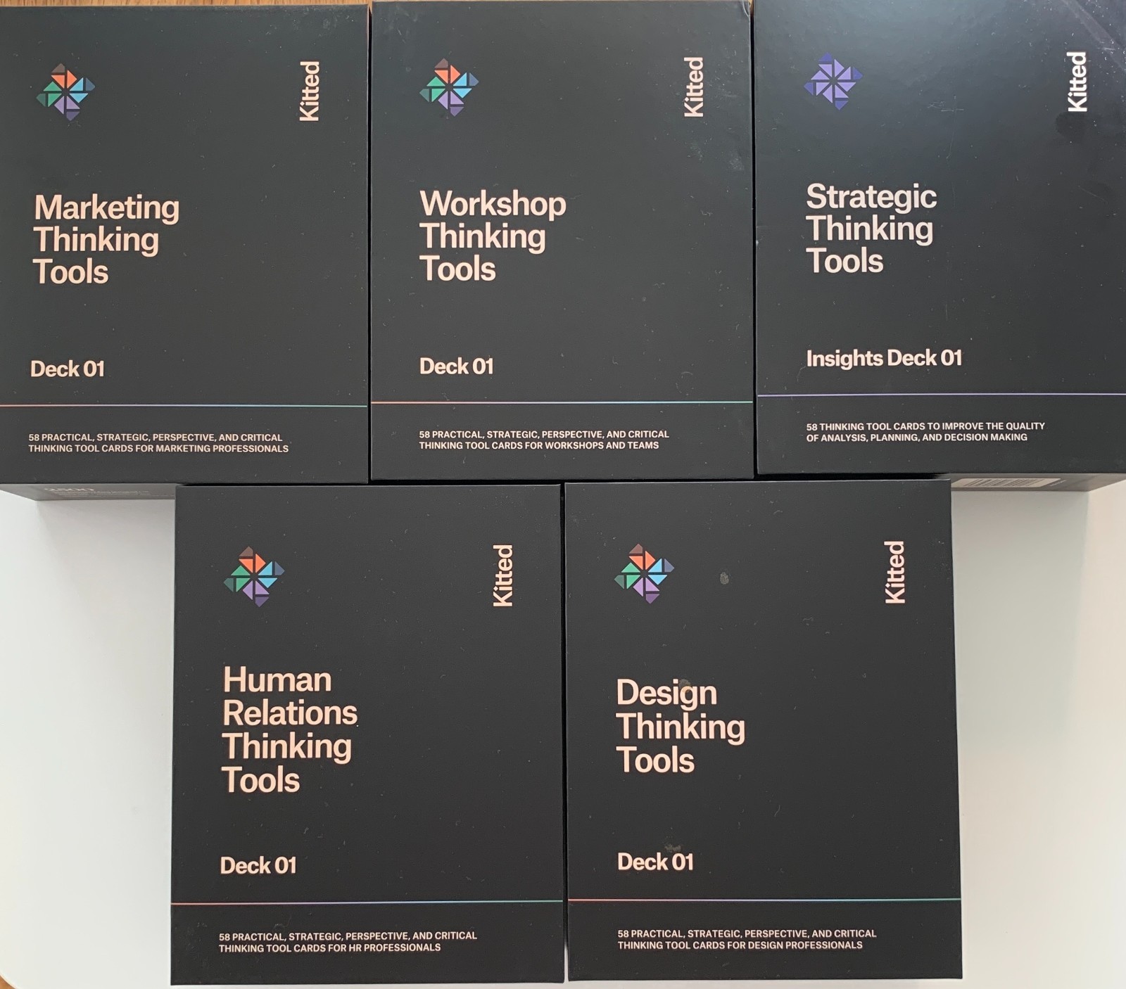 Kitted Personal Development Cards Professional Thinking Tools – SET OF 5 DECKS
