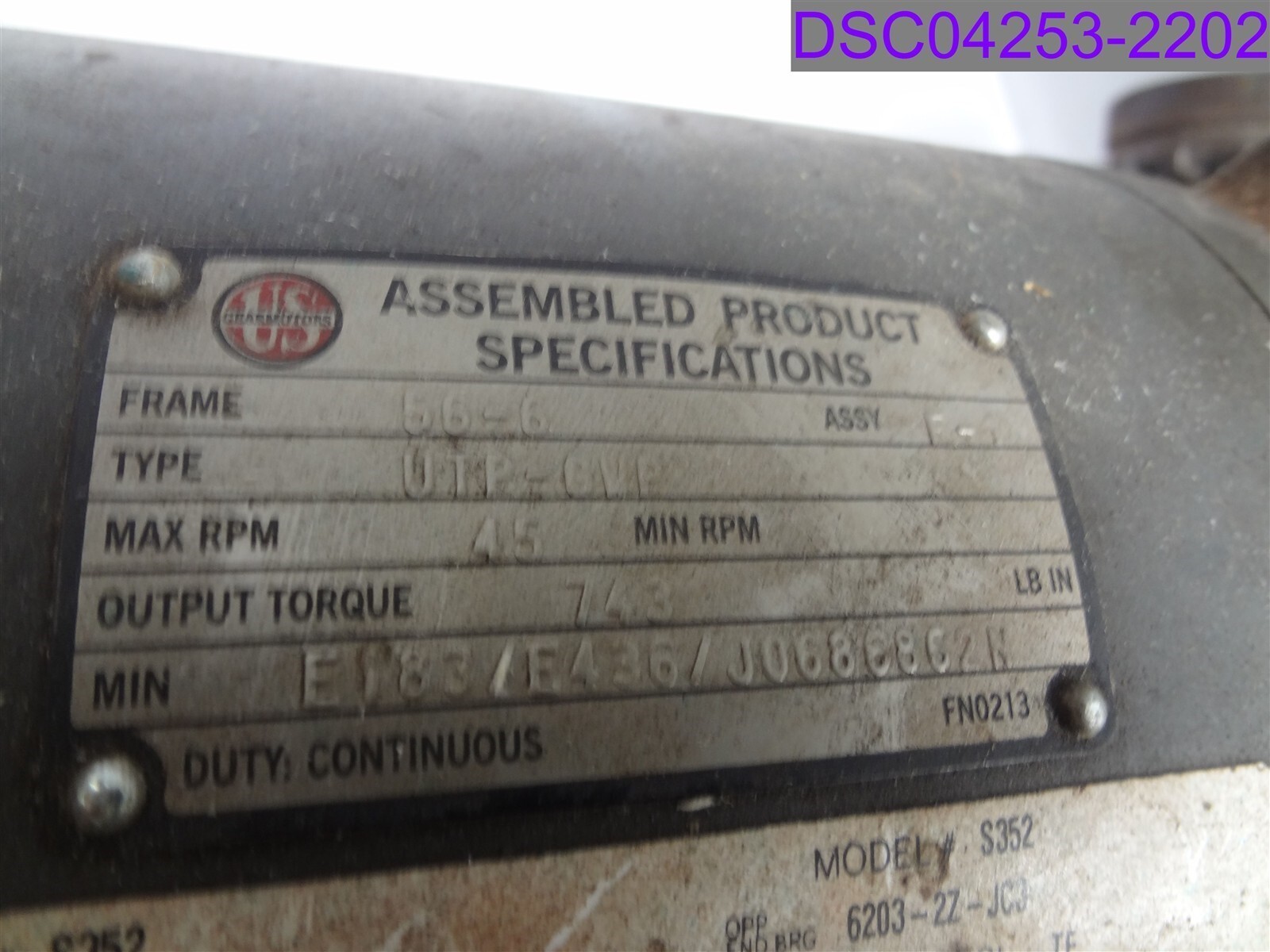 Used Emerson Syncrogear Module P/N E436/J06868562N S352