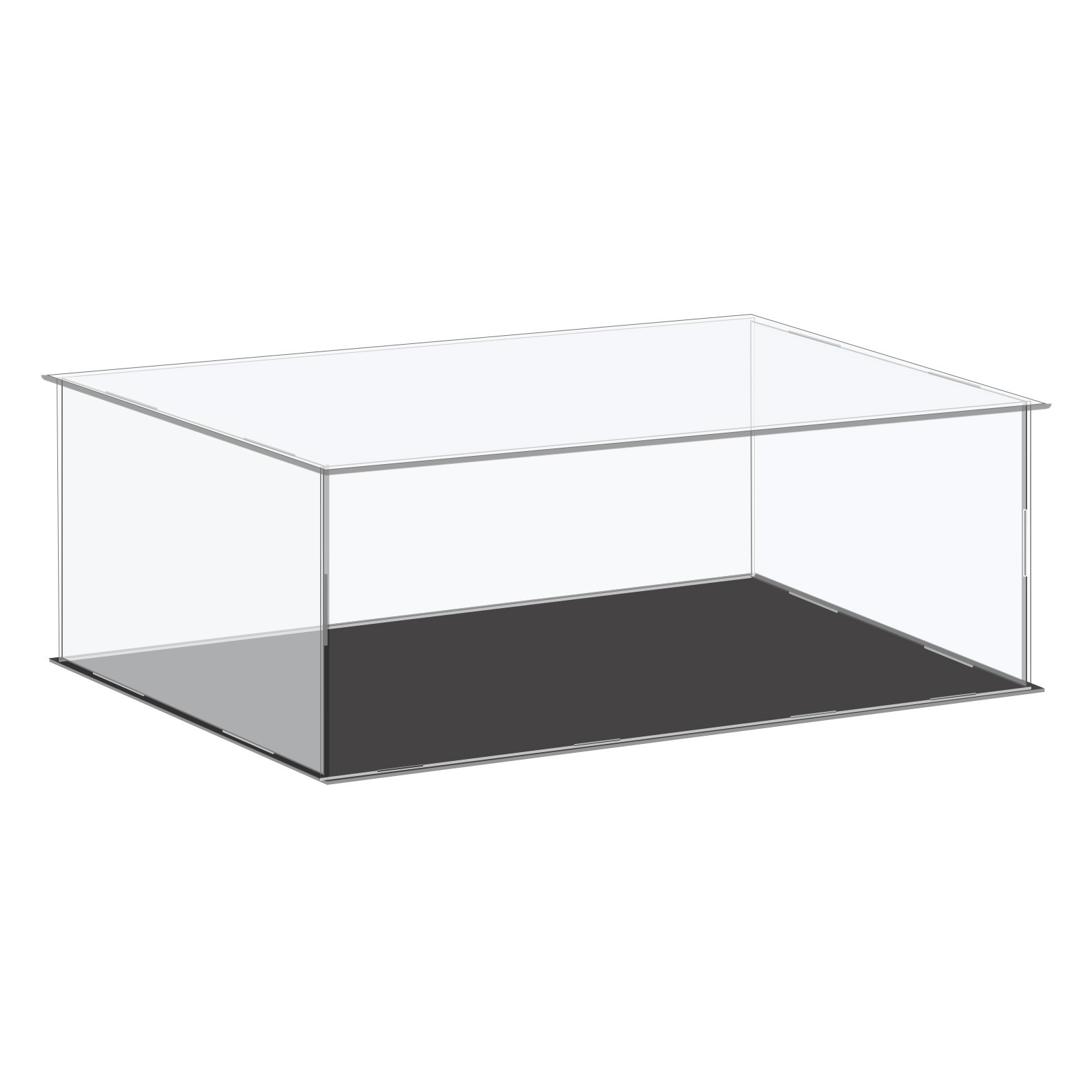 Acrylic Display Case Plastic Box Cube Storage Box Clear 41x26x15.5cm
