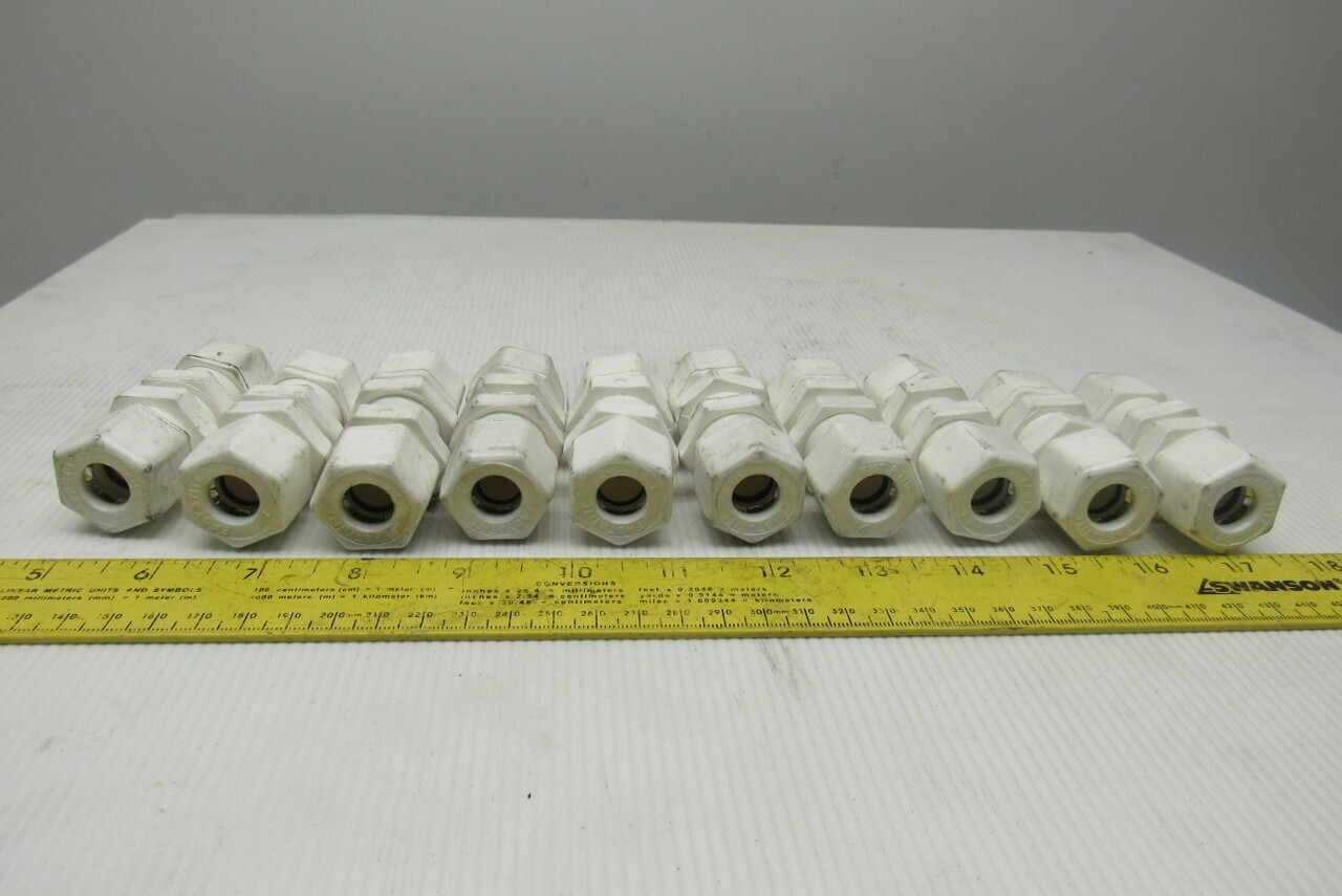 Parflex W8BU8 1/2″ Compression Nylon Tube Splice Fittings Lot Of 10