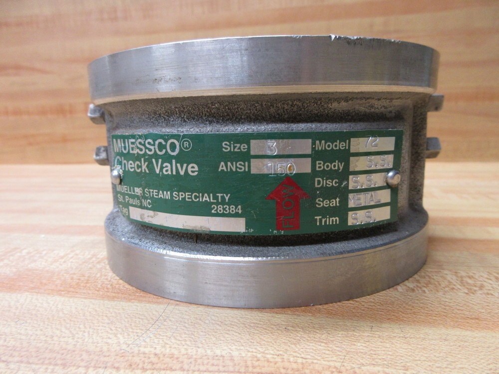 Muessco 3.0-71-03-H Mueller Check Valve 72