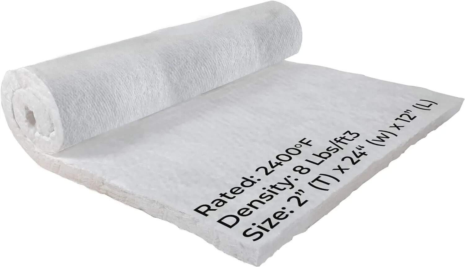 Ceramic Fiber Insulation Blanket – 2400F 8#- 2″ x 12″ x 24″ Wool Thermal Blanket