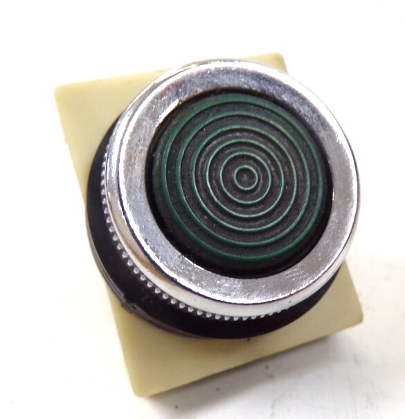 FUJI ELECTRIC PUSH BUTTON, AH25-F, 6 A, 250 V, GREEN, 10 A-600 V AC