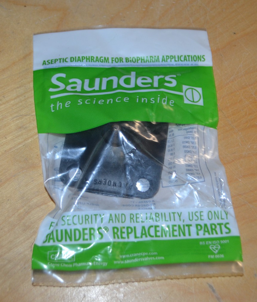 SAUNDERS REPLACEMENT DIAPHRAGM ~ A-025XA-1 ~ NSMP 1″ ~ (DA025XA) ~ NEW
