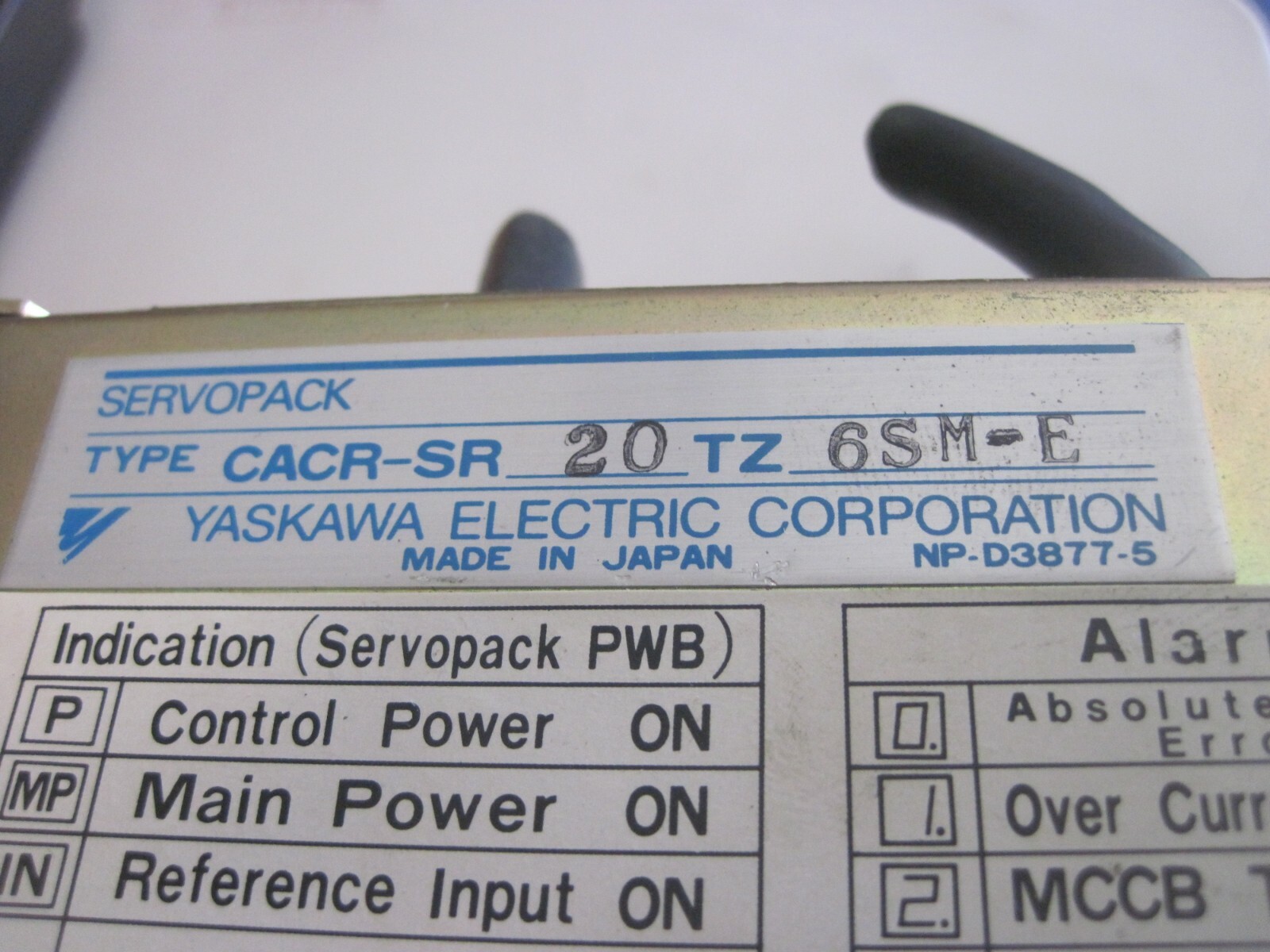 100% WARRANTY Yaskawa CACR-SR20TZ6SM-E Servo Drive CACR-SR20TZ0SM-E