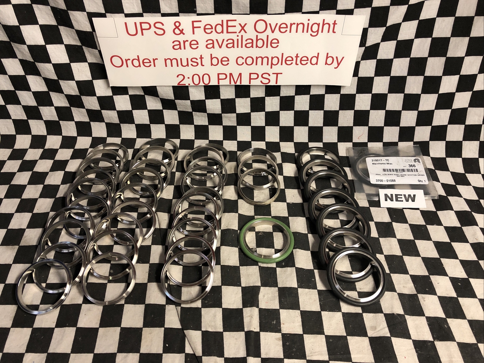 LOT OF 43 Centering Ring NW50 Assembly 304 SST, ONLY 8 WIH O-RING, SHIPSAMEDAY