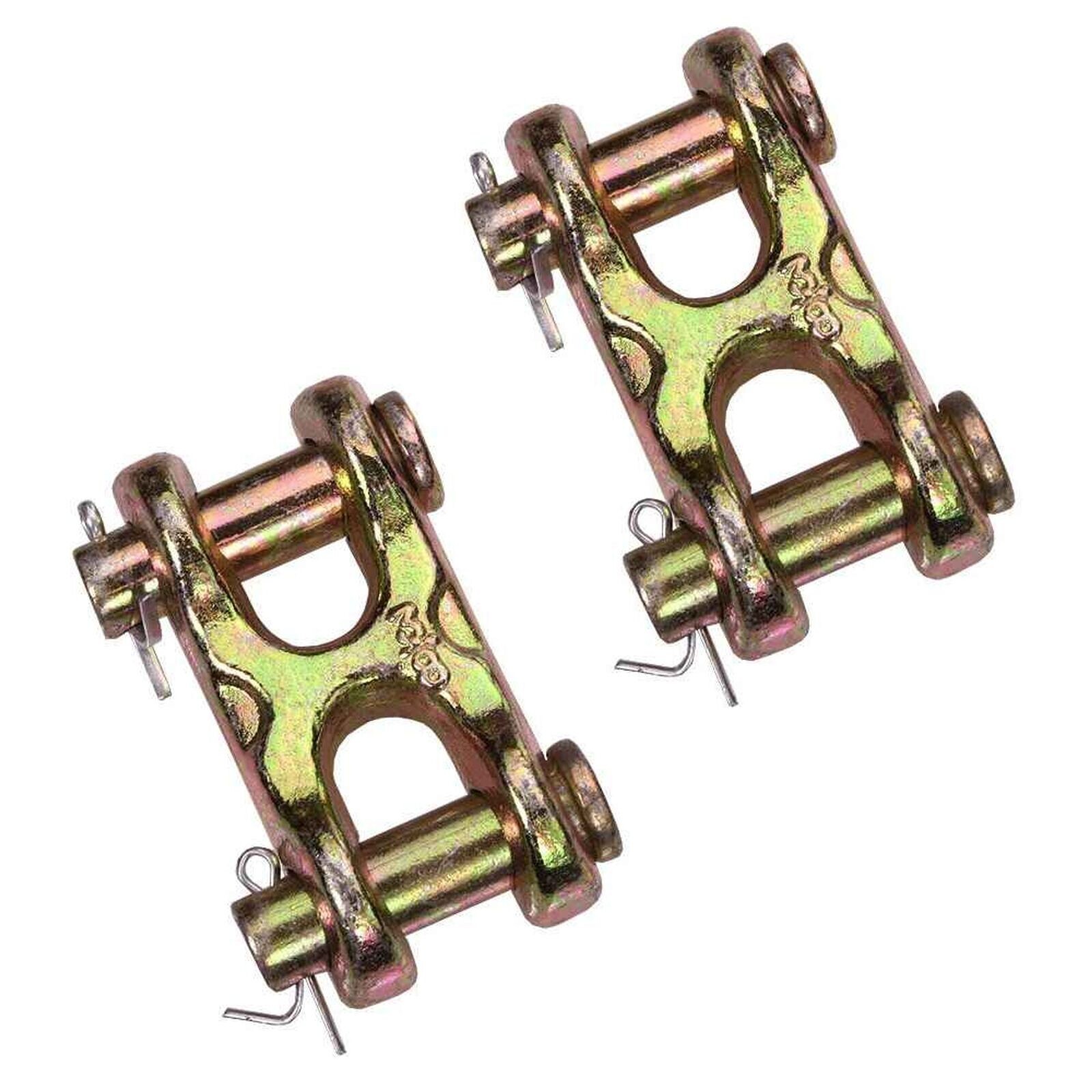 (pack of 2) US Cargo Control 3/8 Inch Grade 70 Twin Clevis Link