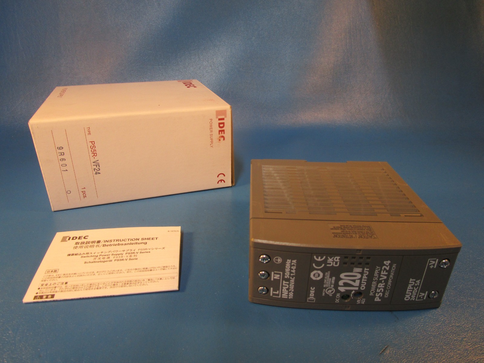 IDEC PS5R-VF24 Power Supply, 24V DC, 120 W, DIN Rail