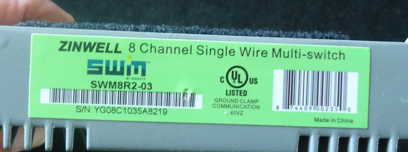 Directv Swin model# SWM8R2-03. 8 Channel single wire Multi switch.