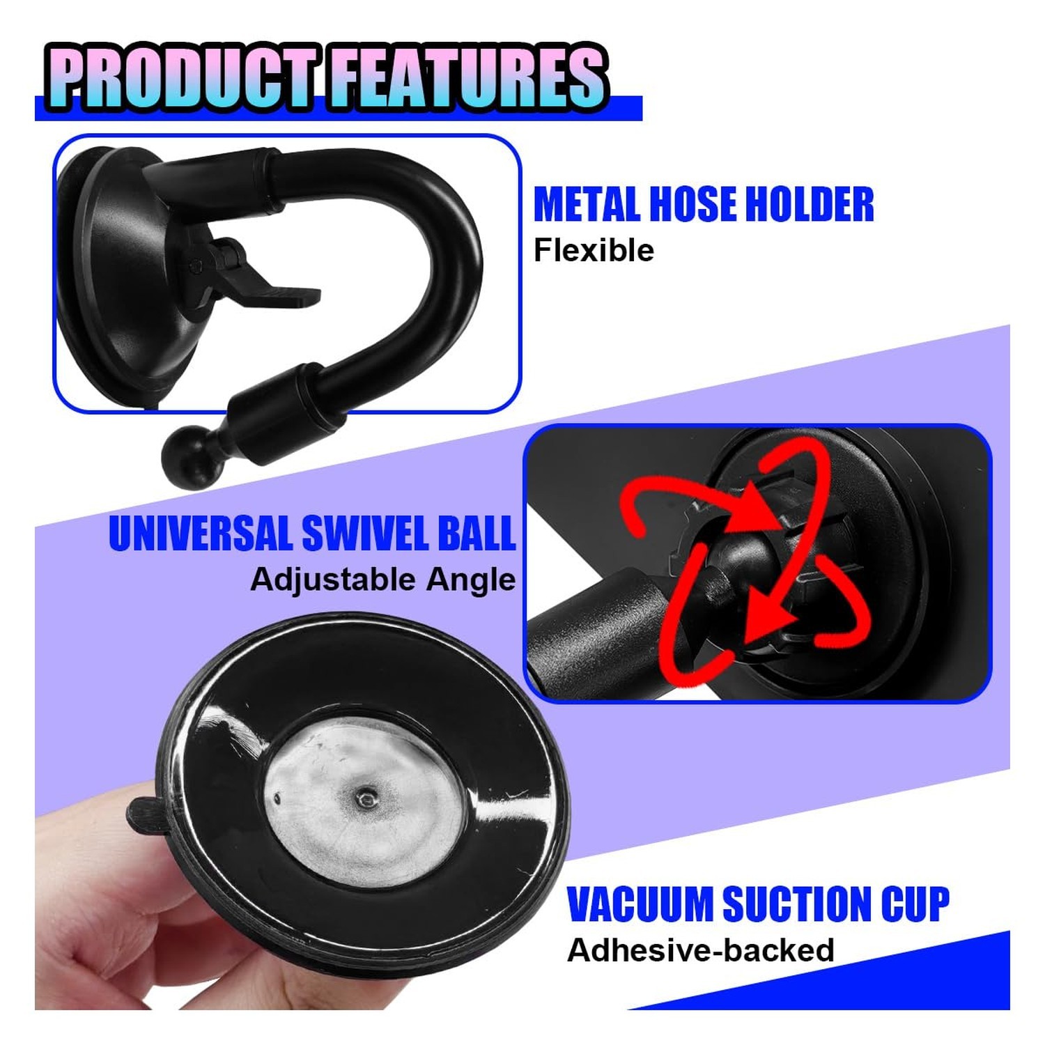 Baby Car Rearview Mirror with Suction Cup, 360 Degrees Wide Angle Automotive …