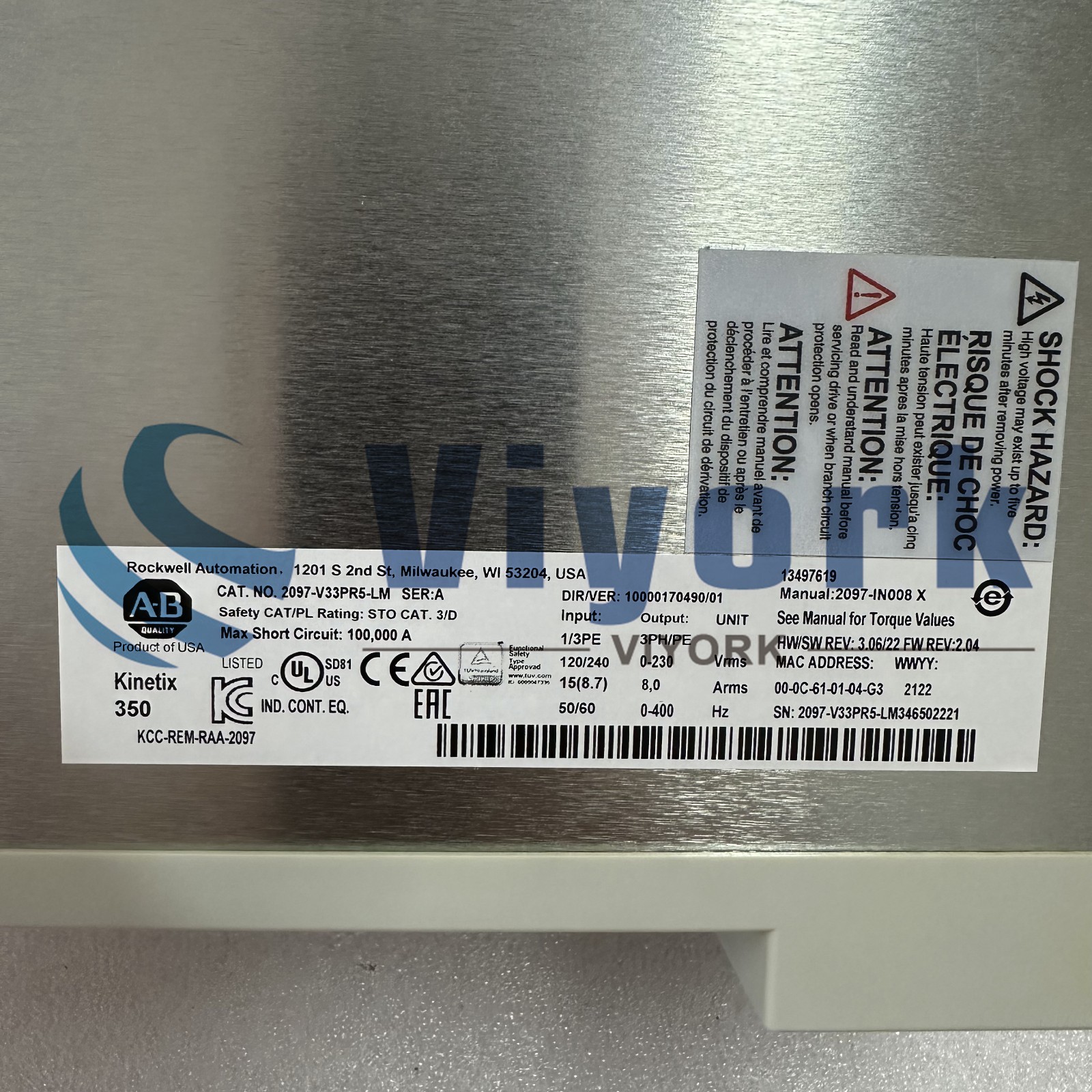 Allen Bradley 2097-V33PR5-LM Ser A Kinetix 350 Servo Drive NEW
