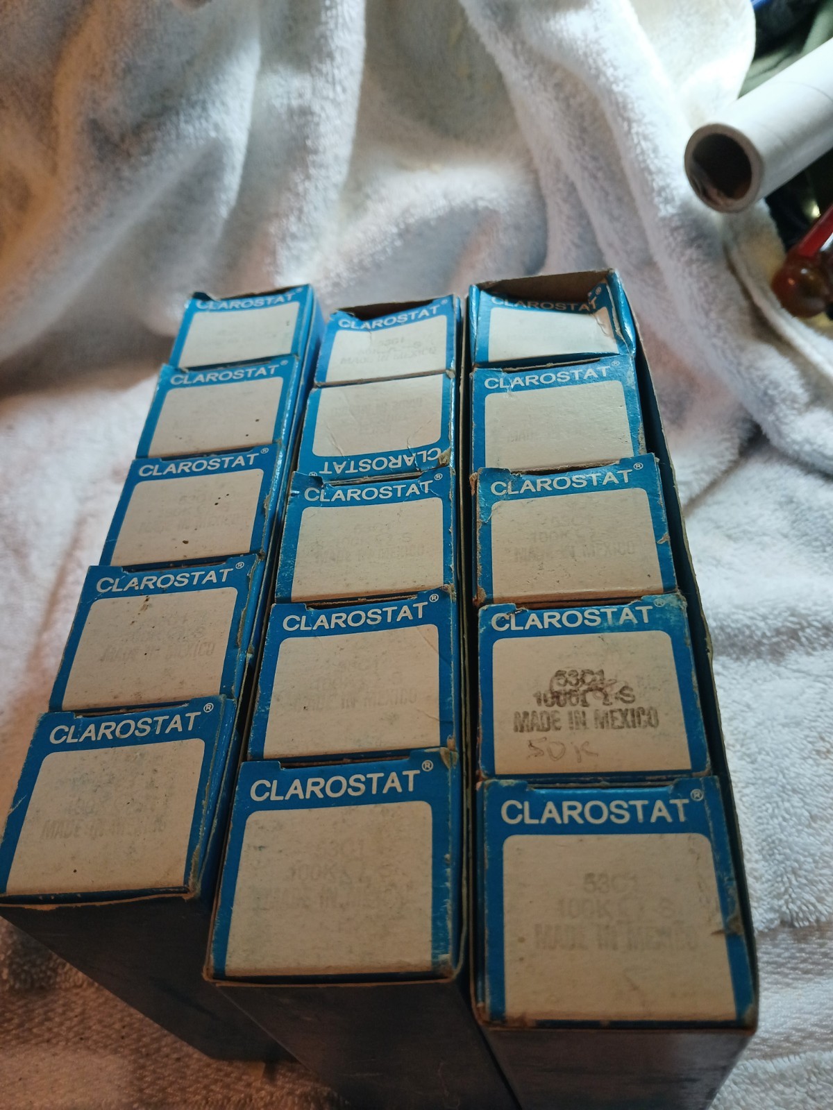 CLAROSTAT ROTARY POTENTIOMETER 53C1, NEW OLD STOCK ! *SOLD IN 5 PACK AS SHOWN