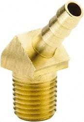 Parker 139HB-4-2 Brass 45° Elbow Hose Barb, 1/8 NPTF Barb x Male NPT for 1/4″ ID