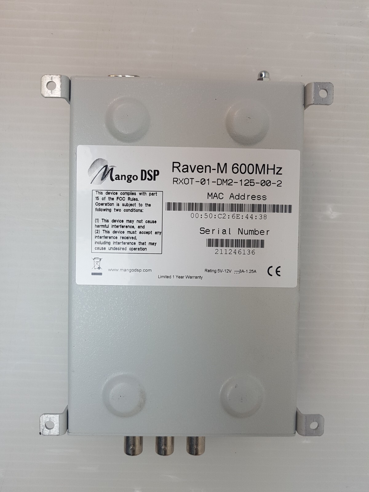 MANGO DPS RAVEN-M RXOT-01-DM2-125-00-2 Intelligent Video Solutions Provider