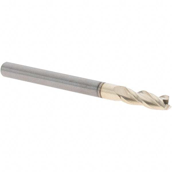 Square End Mill: 1/8” Dia, 3/8” LOC, 1/8” Shank, 1.5” OAL, 3 Flutes