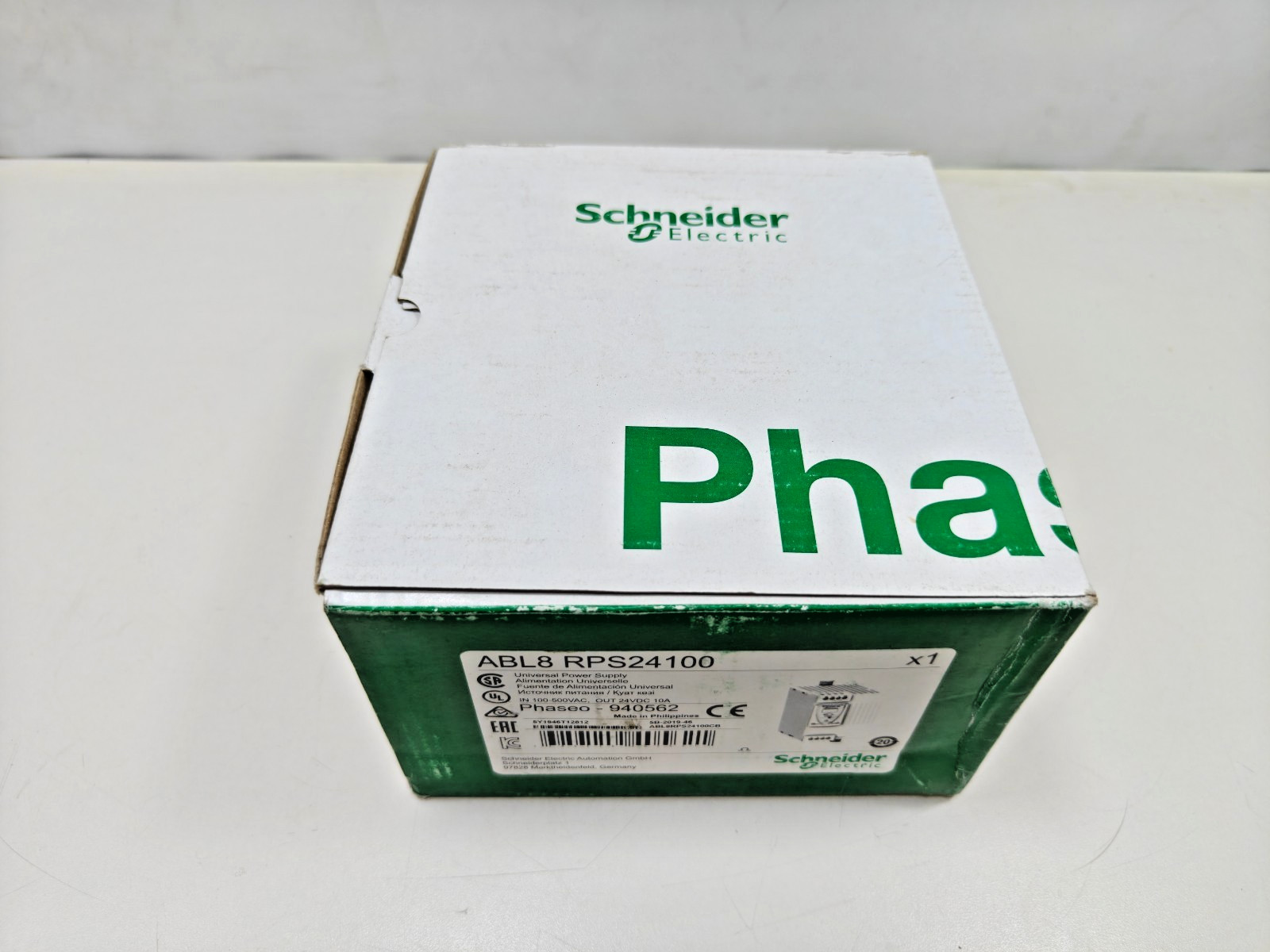 ABL8 RPS24100 Schneider Regulated SMPS 1 or 2 phase 100..500 V – 24V – 10A