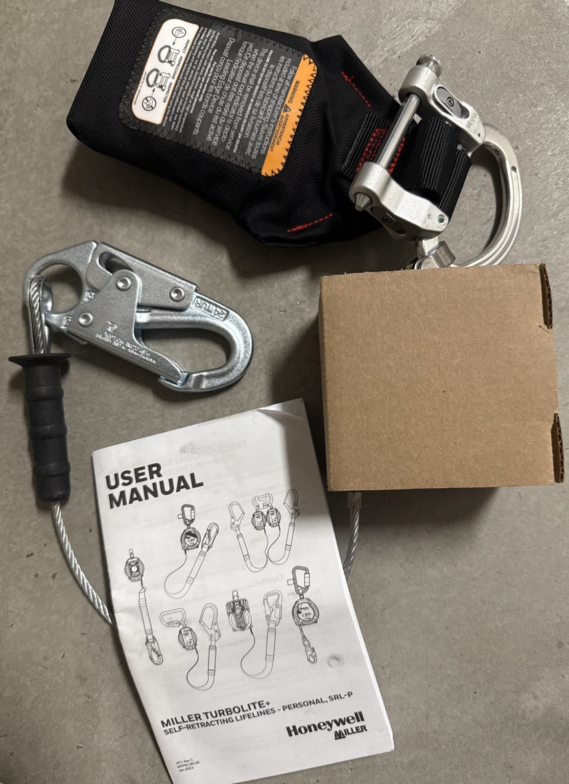 Honeywell Miller MTL-LEP1-61/6FT Turbolite+ Edge Cable W/ Steel Locking Snap Hoo