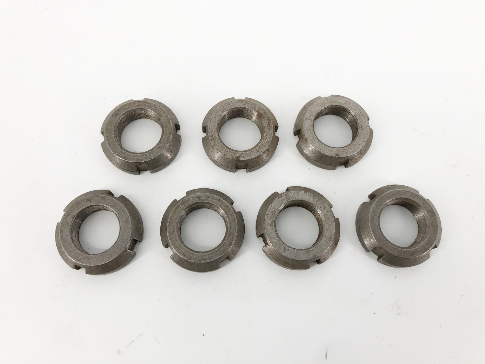 Lot of 7 New N-04 Lock Nuts 0.781-32 Thread 1.3750″ OD – No Box