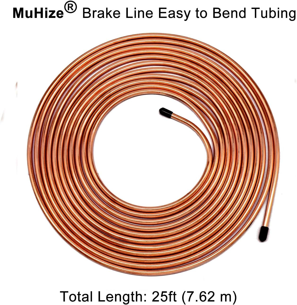 3/16 Rear Brake Line – Upgraded 25Ft Copper-Coated Steel Brake Line Kit for Car